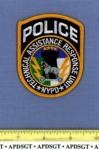 York City Technical Assistance Response Unit Sheriff Police Patch Horse