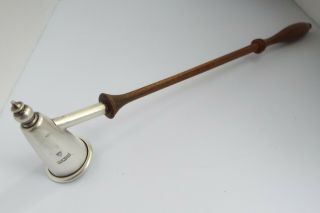 Large English Antique Vintage 1990 Sterling Silver Candle Snuffer