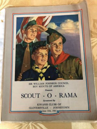 1955 Boy Scouts Of America Scout - O - Rama Program Gloversville/johnstown Ny