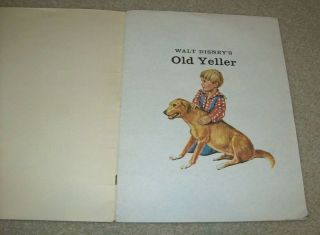 Walt Disney ' s Old Yeller A Big Golden Book 1958 Vintage 12.  5 