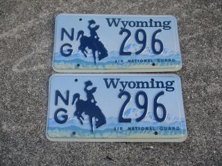 Wyoming 2017 Air National Guard License Plate Pair 296