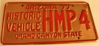 Vintage 1977 Arizona Historic Vehicle Copper Plated License Plate