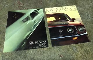 Vintage 1968 & 1969 Ford Mustang Brochure Books