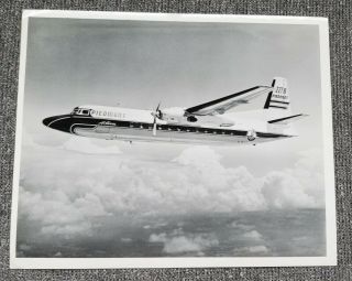 Piedmont Airlines Fairchild Hiller Fh - 227b 8×10 Photo Black And White