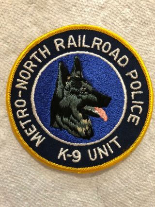 Old York Defunct Metro North Railroad Police K 9 Patch (second Issue)