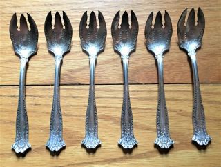 Set Of 6 Vintage American Silver Co Silverplate Flatware Ice Cream Forks