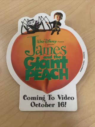 Disney Pin James And The Giant Peach Cutout Movie Release Ad Promo