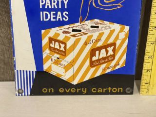 Jax Beer Porcelain Metal Sign Drink Bottle Can Six Pack Alcohol Gas Oil Brewery 3