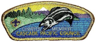 Cascade Pacific Council (or) Sa - 2 1993 Charter Member Csp Bsa
