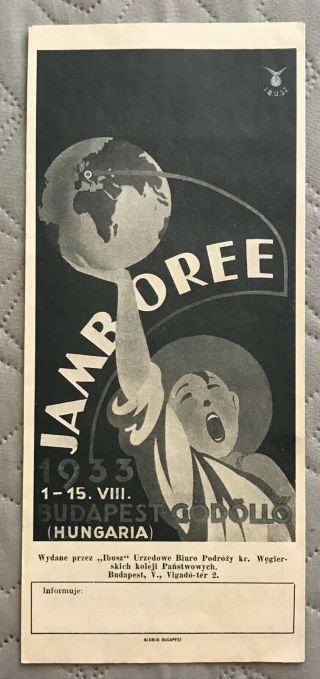 1933 World Scout Hungary Jamboree Brochure In Polish For The Polish Contingent