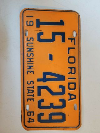 1964 Florida License Plate Tag