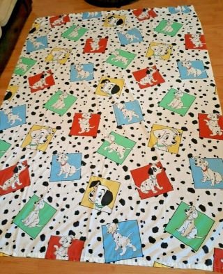 Vintage Disney 101 Dalmatian Flat Sheet - Twin Sheet