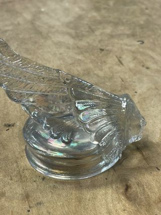Guernsey Carnival Glass 1926 Pontiac Indian Head Gas Cap Paperweight,  1981 2