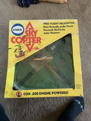 Vintage Cox Sky Copter Flight Helicopter W/.  020 Engine