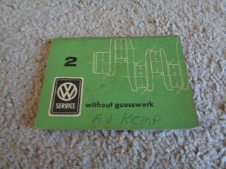 1963 Volkswagen Type 1 Type 2 Factory Oem Service Book Without Guesswork Eng