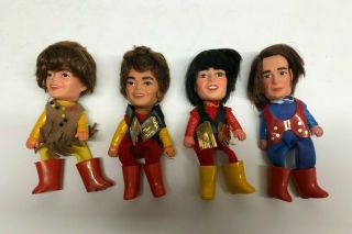 Vintage 1970 Remco The Monkees Clever Finger Dolls Puppet Toy Figure Set