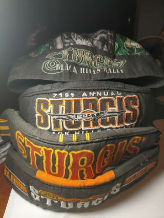 Sturgis Motorcycle Rally Skull Caps 2011,  2012,  2018 Black Hills Motorcycle Rally