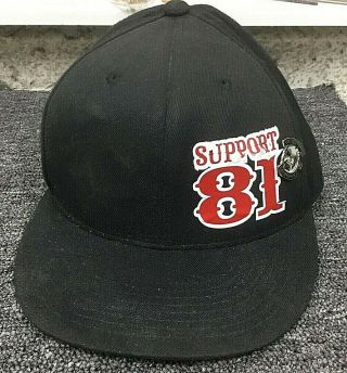 San Jose Mc Support 81 Black Brim Cap Hat With First Daze O Summer Mf Calif.  Pin