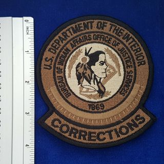 Bureau Of Indian Affairs Corrections Patch - Us Department Of The Interior Pus2