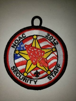 Boy Scout Oa 2012 Noac Security Staff Black Border Patch