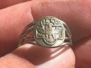 Vintage Sterling Silver Girl Scouts Ring Collectible Jewelry Rare 40s/50s