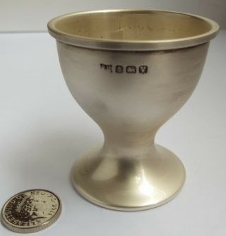 Heavy Gauge English Antique 1945 Solid Sterling Silver Egg Cup