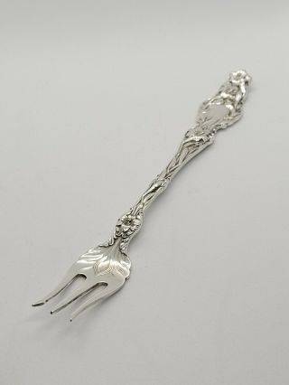 " Lily " (1902) By Whiting Mfg.  Art Nouveau Sterling Silver Oyster Fork Gorham