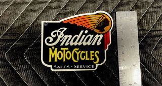 Indian Motorcycles Sales & Service Porcelain Like Magnet Gas Oil