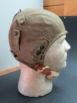 1942 Army Air Force Type A - 9 Size Medium Cloth Flight Helmet