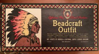 Vintage Official Boy Scout Indian Beadcraft Outfit Some Parts Missing