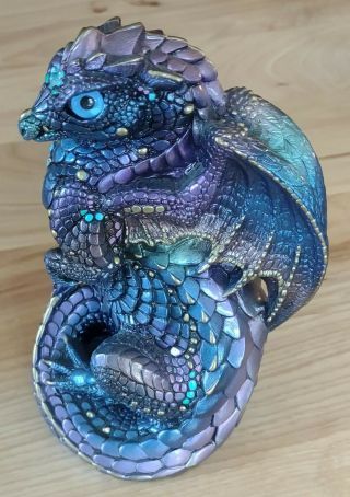Vintage Windstone Edition Pena Purple Peacock " Young Dragon ",  No Blemishes