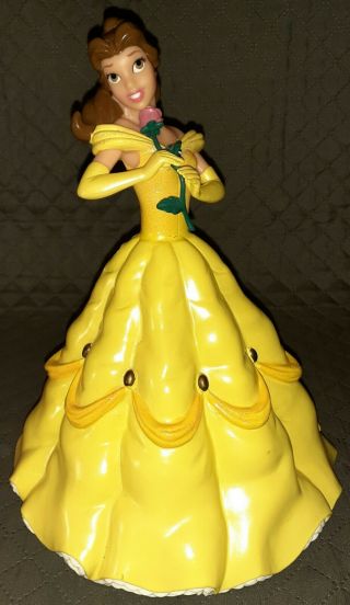 Toy Disney Belle Coin Bank Yellow Dress Figure Beauty & The Beast Piggy Money