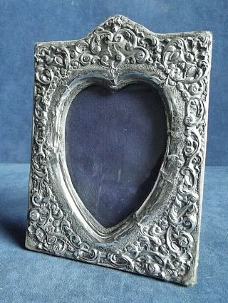 Old Ornate 8 " Solid Silver Mounted 