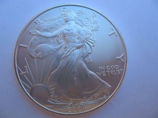1 - Oz.  999 2004 Silver American Eagle Liberty Dollar B/u From Tube,  Gold
