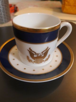 Vintage President Bill Clinton 1993 Inauguration Tea Cup & Saucer Perfect