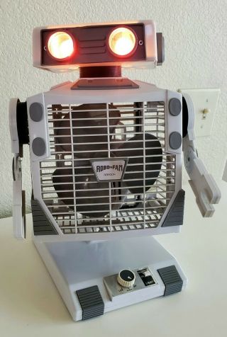 Vintage 1980s Robo The Fan By Roberson Space Age Robot Fan Oscillating
