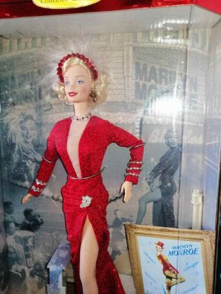 Barbie As Marilyn Monroe In Gentlemen Prefer Blondes With Red Dress - Rare