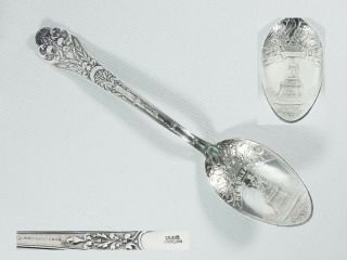 Antique 1880 Gorham American Sterling Silver Orleans Souvenir Novelty Spoon