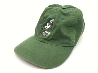 Disney Mickey Mouse Golf Ahead Vintage Green Adjustable Baseball Cap Hat