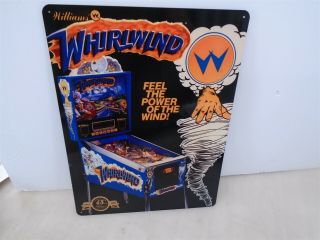 Williams Whirlwind Pinball Flyer Game Room Metal Sign
