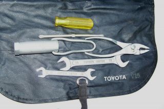Vintage Toyota Motors Pliers Wrenches Japan Tool Kit Roll Fj Land Cruiser