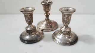 Weighted Sterling Candle Holders 591gr