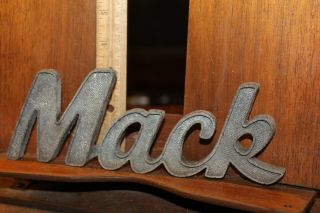 Vintage Mack Trucks 9 " Script Logo Emblem Badge 27ru2127