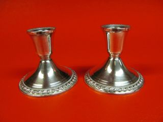 Lovely Vintage Sterling Silver Weighted Candle Holders.