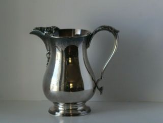 Vintage E.  G.  Webster & Sons Repousse Silver Plate 2 Quart Water Pitcher Signed