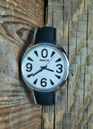 Soviet Raketa Big Zero Watch Russia Ussr 2609 Men Copernic Wristwatch Vintage 1