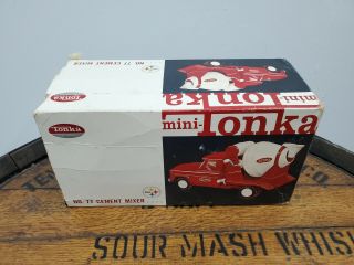 Vintage Mini Tonka Jeep Cement Mixer Pressed Steel 77 W/Box 3