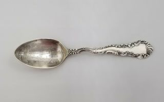 Brooklyn Bridge Nyc Sterling Silver Souvenir Spoon Elaine By A.  F.  Towle 5 5/8 "