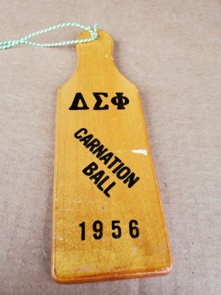 St Louis Chapter Small Fraternity Paddle Carnation Ball 1956 Delta Sigma Phi