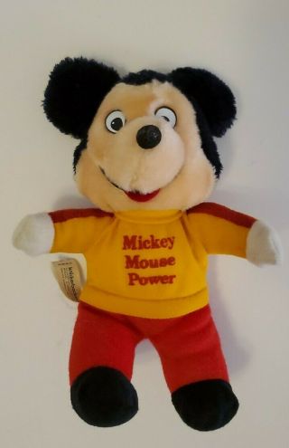 Vintage Knickerbocker Mickey Mouse Power Plush Ganz Plush Walt Disney Production